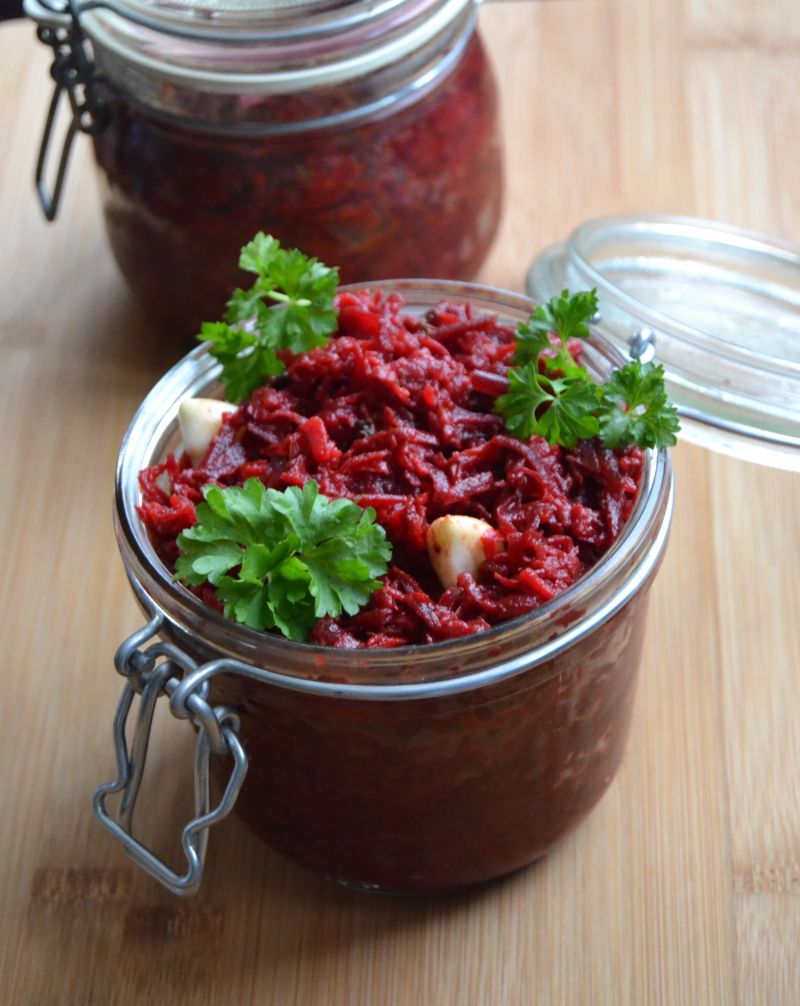 Kawior z buraczków i marchewki