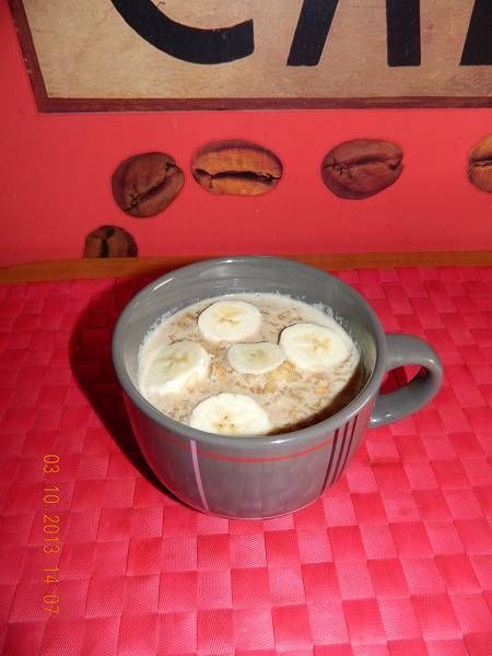 Kawowa owsianka z bananem