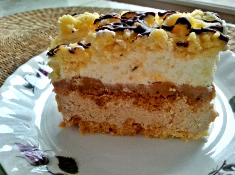 Kawowo-kajmakowe-kremowe ciacho 