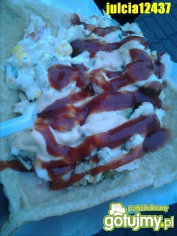 Kebab z mięsem z kurczaka i surówką