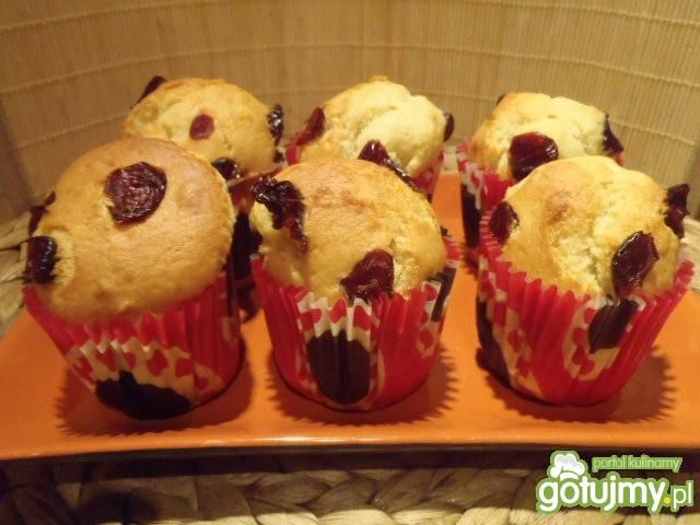 Kefirowe babeczki obsypane żurawiną
