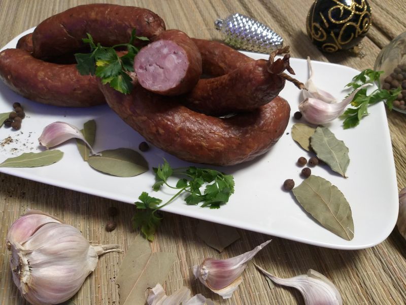 Kiełbasa swojska cienka i gruba