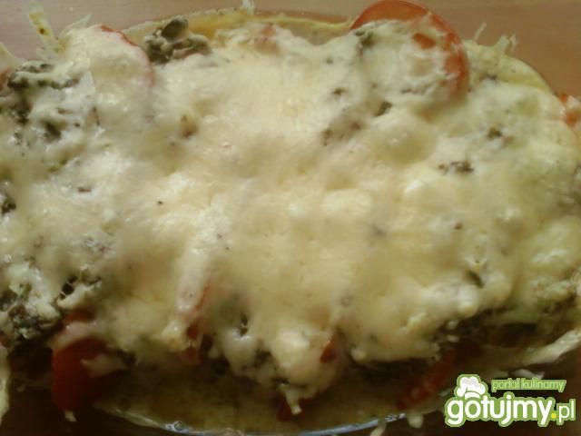 Kiełbaski zapiekane z serem i pieczarkam