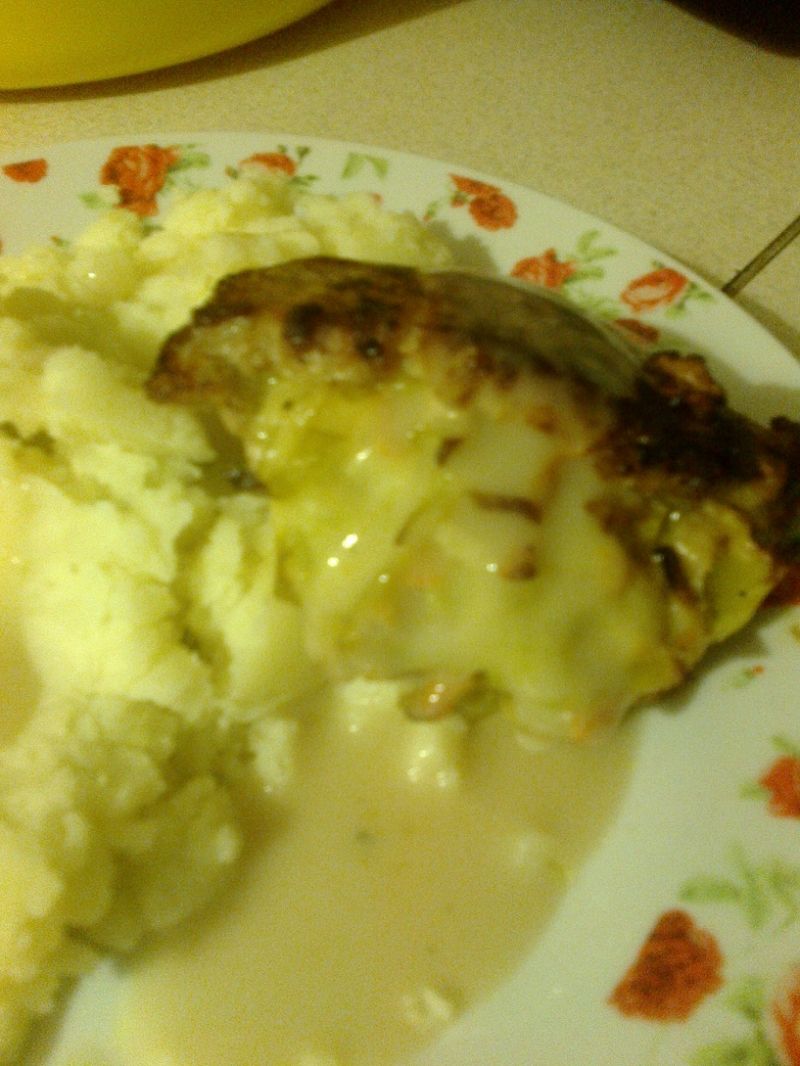 Kieszonki schabowe  nadziewane porem