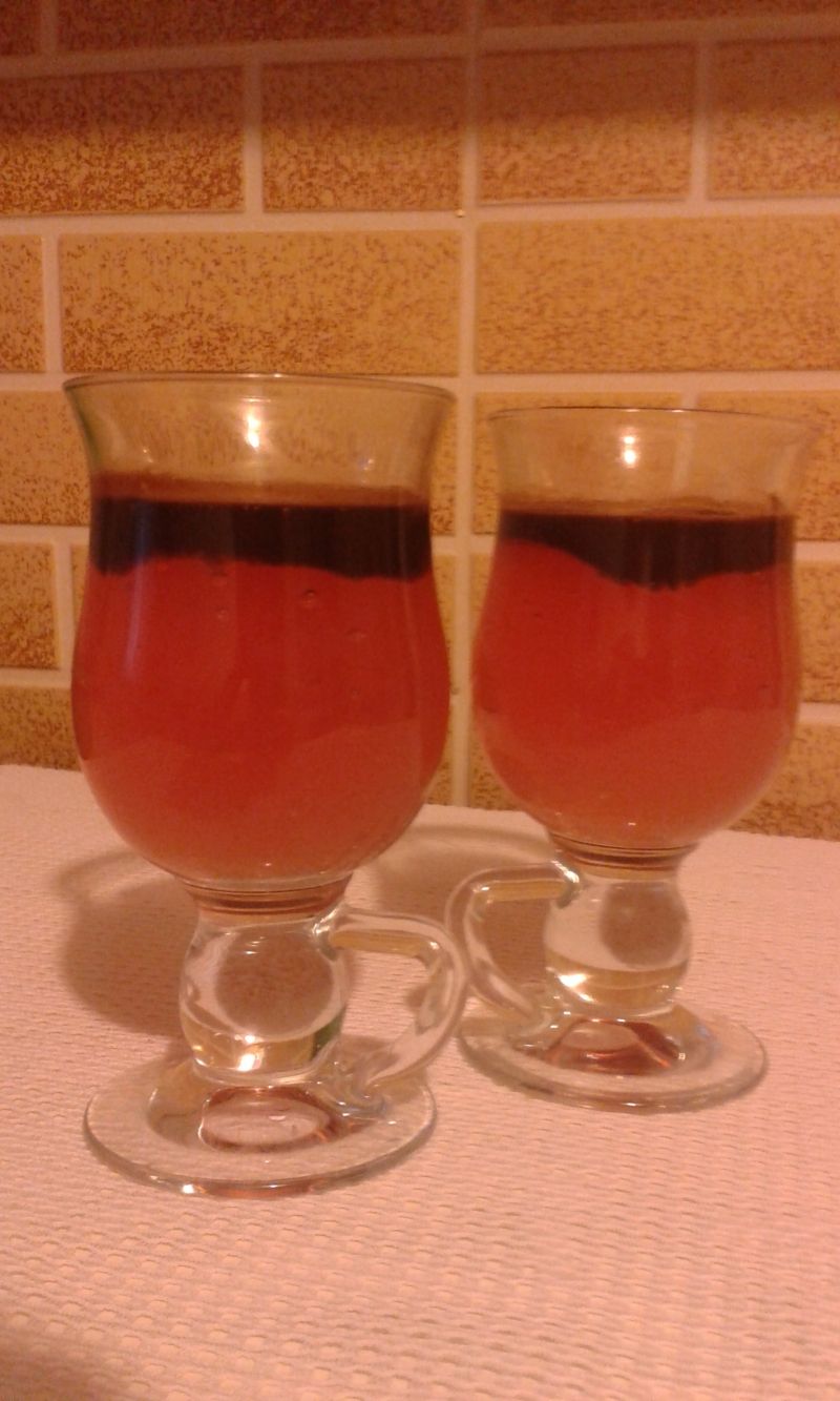 Kisiel truskawkowy z sosem tiramisu