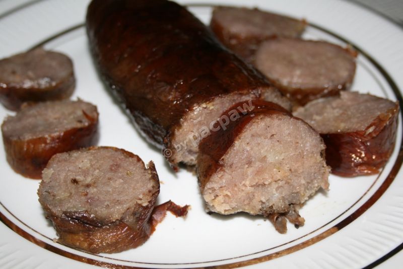 Kiszka ziemniaczana nadziewana dziczyzną