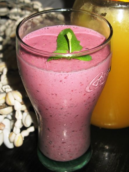 Kktajl  jeżynowy z otrębami Kktajl  jeżynowy z otrębami