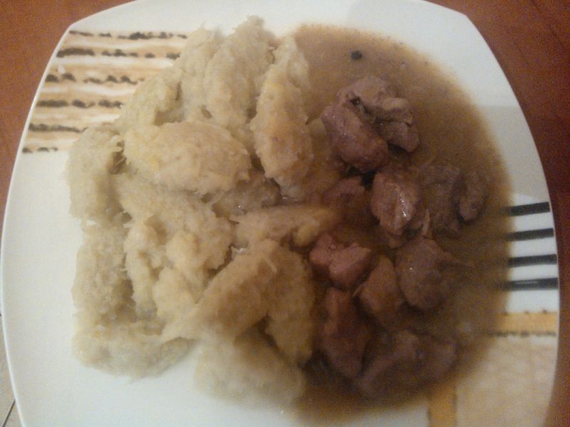 Kładzione kluski ziemniaczane