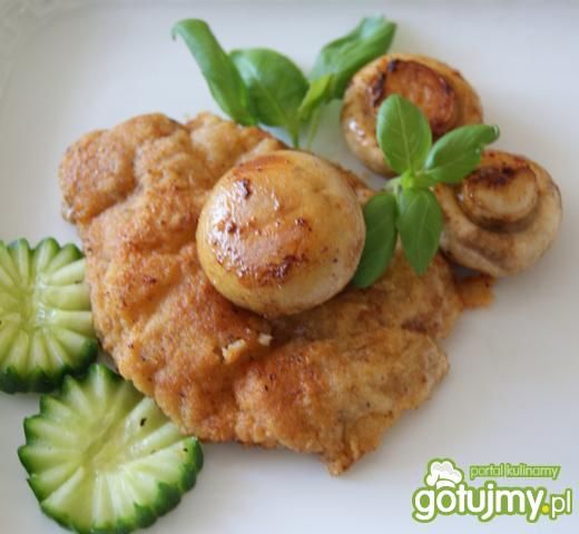 Klasyczne schabowe na pieczarkach : Klasyczne schabowe na pieczarkach :