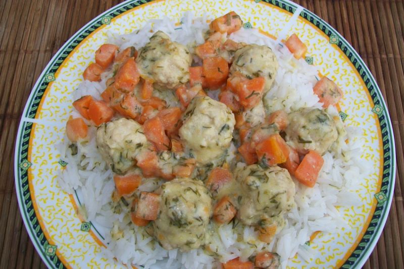 Klopsiki drobiowe z marchewką