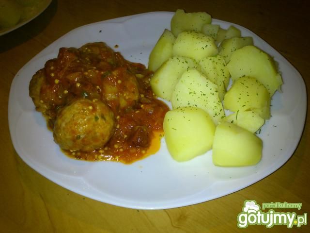 Klopsiki w sosie pomidorowo-musztardowym