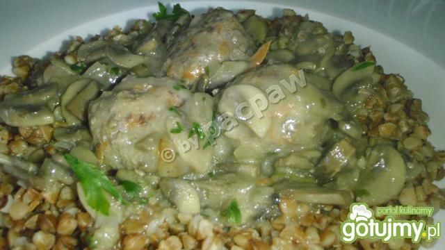 Klopsiki z dziczyzny w sosie pieczarkowy