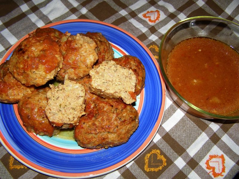 Klopsiki z łopatki w pomidorach w rękawie pieczone Klopsiki z łopatki w pomidorach w rękawie pieczone