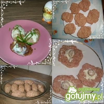 klopsiki z pieczarką i mozzarelą