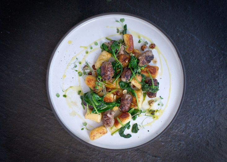 Klopsiki z surowej kiełbasy i kluski ziemniaczane Klopsiki z surowej kiełbasy i kluski ziemniaczane