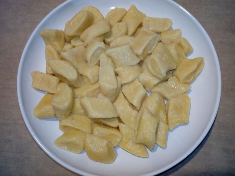 Kluseczki leniwe z dodatkiem pieczonej dyni