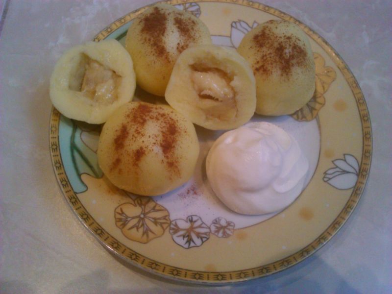 Kluseczki z bananami  Kluseczki z bananami