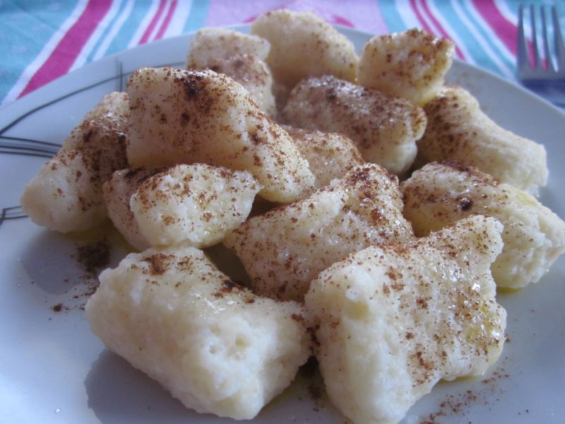 Kluski leniwe z grysiku