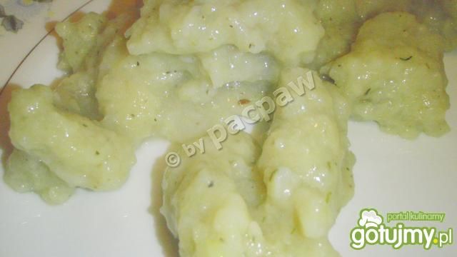 Kluski szare trochę białe