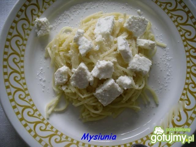 Kluski z serem i cukrem 