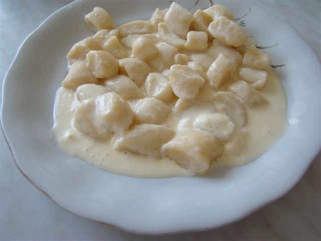 kluski z serkiem homogenizowanym