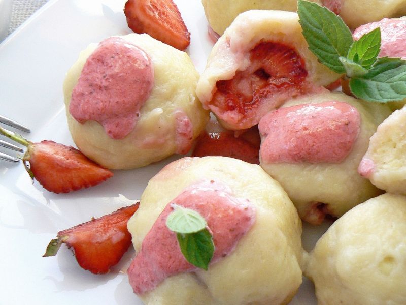 Knedle z truskawkami 