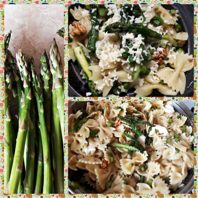 Kokardki ze szparagami