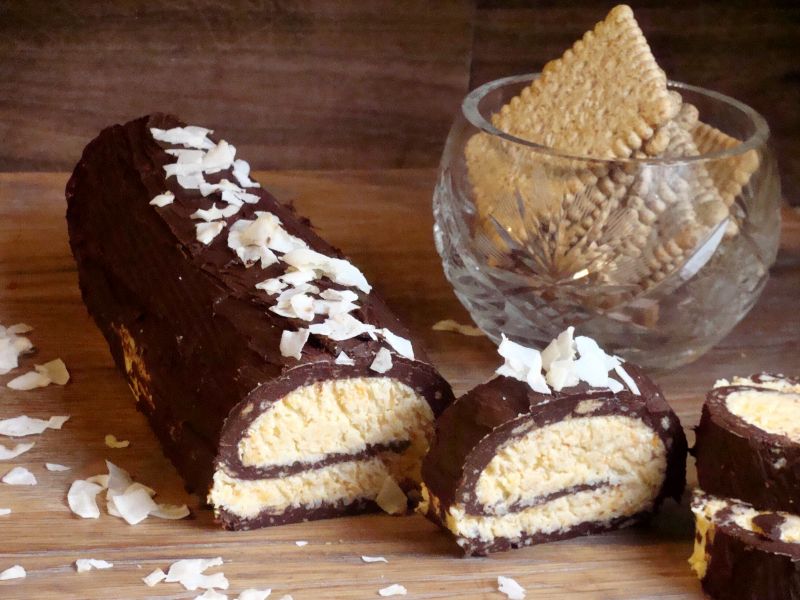 Kokosowa rolada bez pieczenia