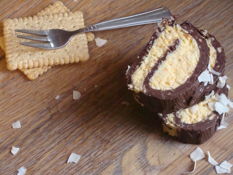 Kokosowa rolada bez pieczenia