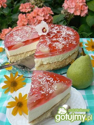 Kokosowe ciacho z gruszkami Kokosowe ciacho z gruszkami