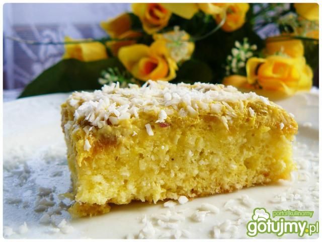 Kokosowe ciasto z kremem mango Kokosowe ciasto z kremem mango