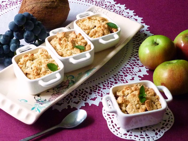 Kokosowe crumble z jabłkami Kokosowe crumble z jabłkami