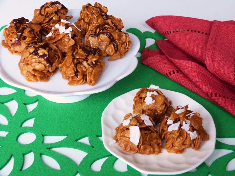 Kokosowe kulki z płatków kukurydzianych