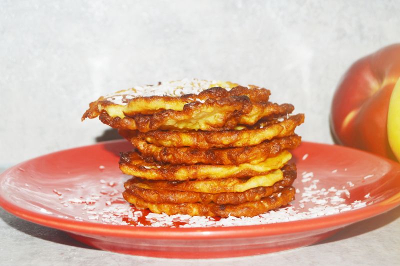 Kokosowe placuszki z jabłkami