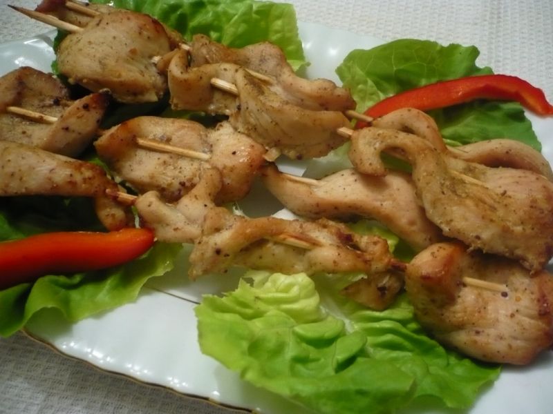 Kokosowe szaszłyki z kurczaka