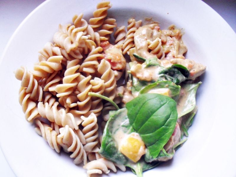 Kokosowo-szpinakowe curry