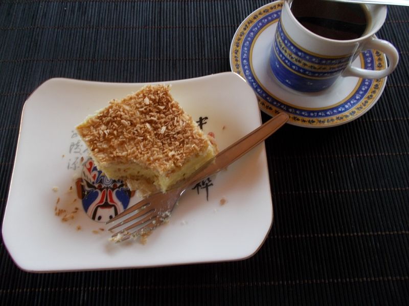 Kokosowy placek na krakersach