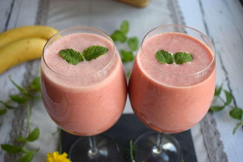 Koktajl arbuzowo-owsiany na maślance