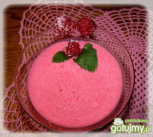 Koktajl malinowy z miodem  Koktajl malinowy z miodem