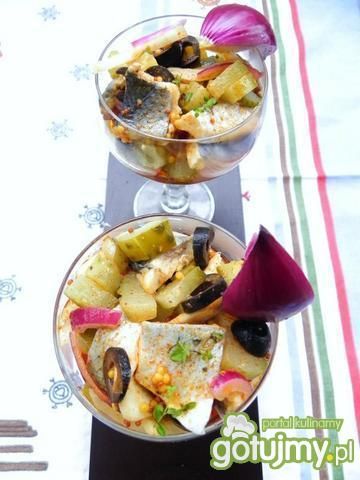 Koktajl śledziowy z paprykowym olejem