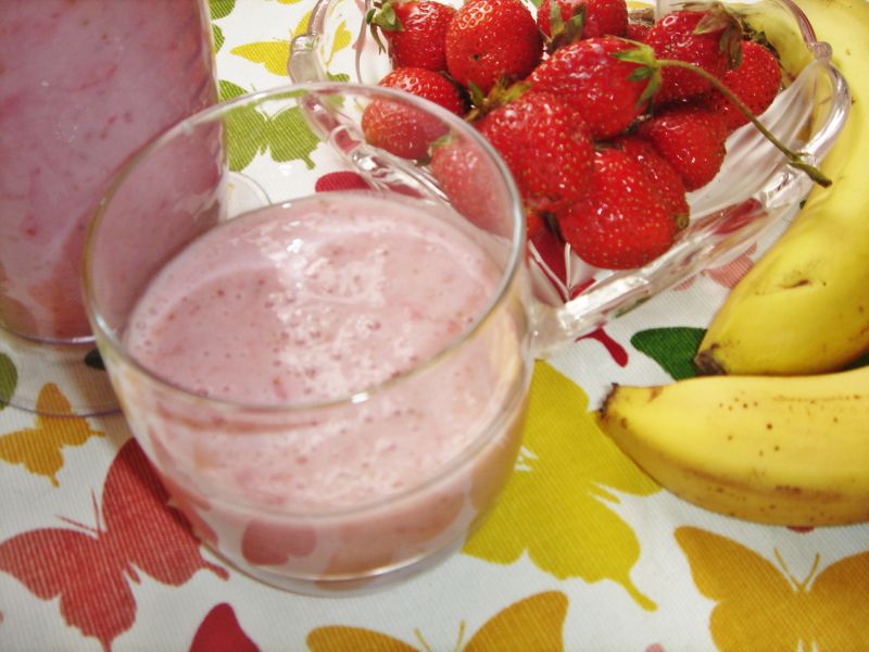 Koktajl truskawkowo-bananowy