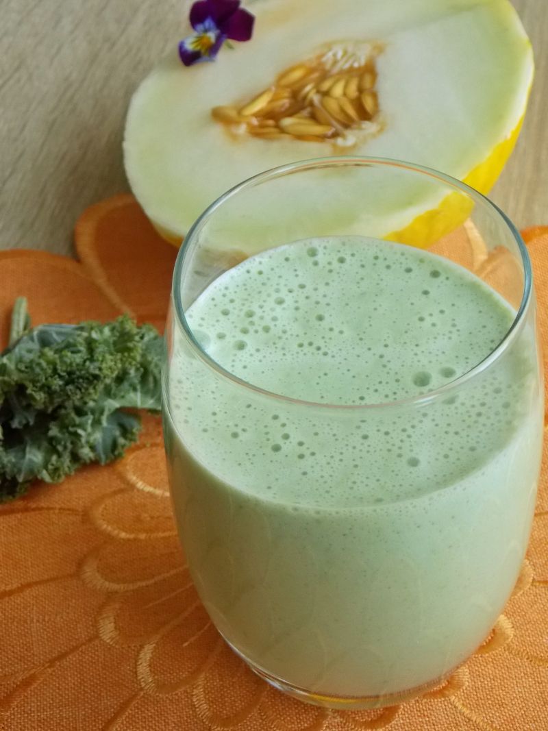 Koktajl z jarmużem i melonem 