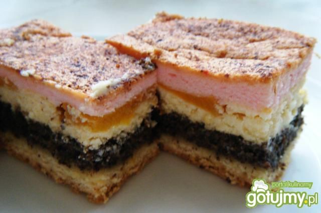 Koktajlowe ciasto makowo-serowe