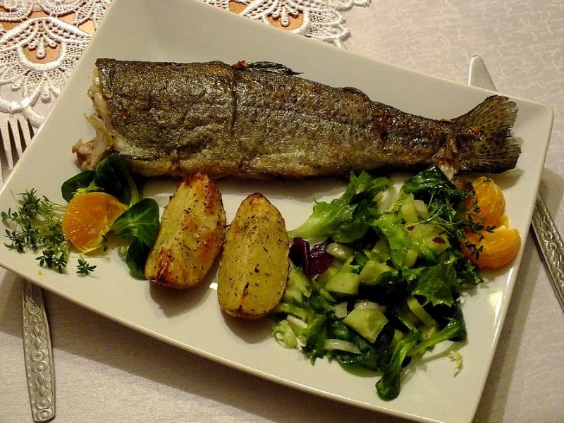 Kolacja z pstrągami dla dwojga