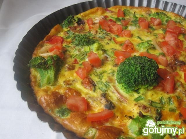 Kolorowa frittata z owocami morza Kolorowa frittata z owocami morza