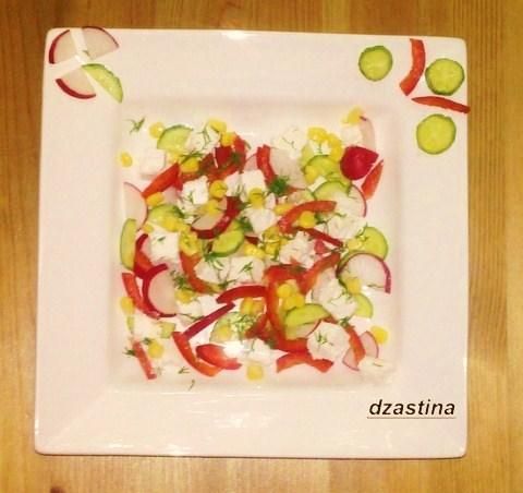 Kolorowa letnia salatka - dzastiny 