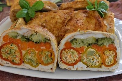 Kolorowa rolada z kurczaka