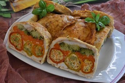 Kolorowa rolada z kurczaka