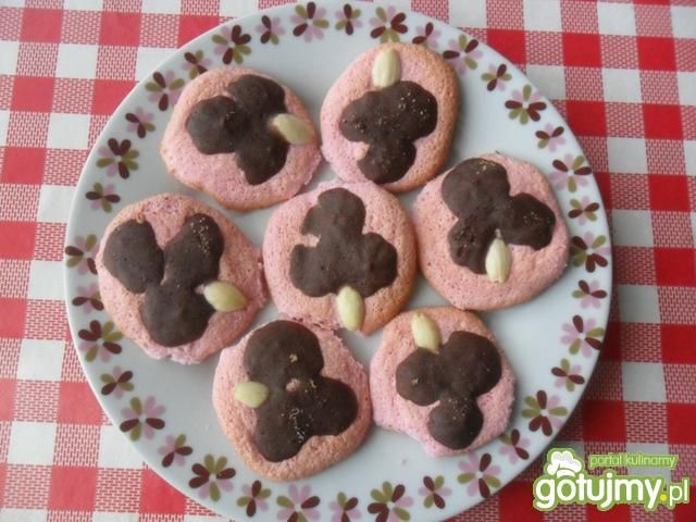 Kolorowe ciasteczka z białek i kisielu