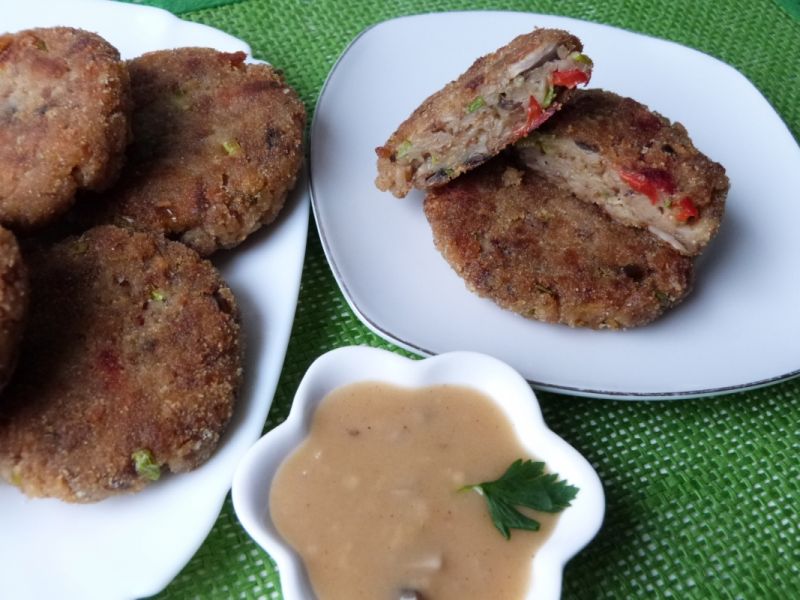 Kolorowe kotleciki z kaszy gryczanej